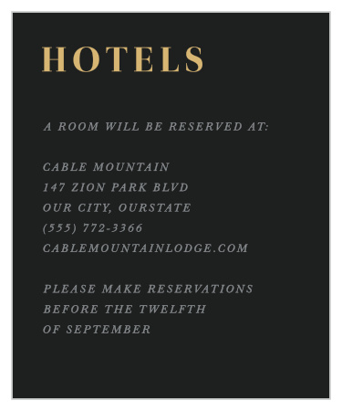 Gothic Halloween Accommodation Cards