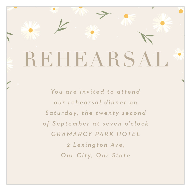 Falling Daisies Rehearsal Cards