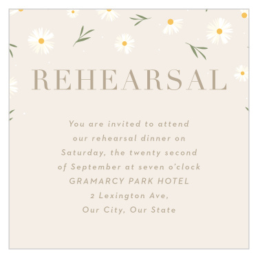 Falling Daisies Rehearsal Cards