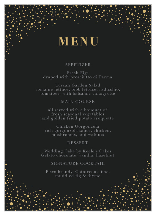 Gothic Halloween Wedding Menus
