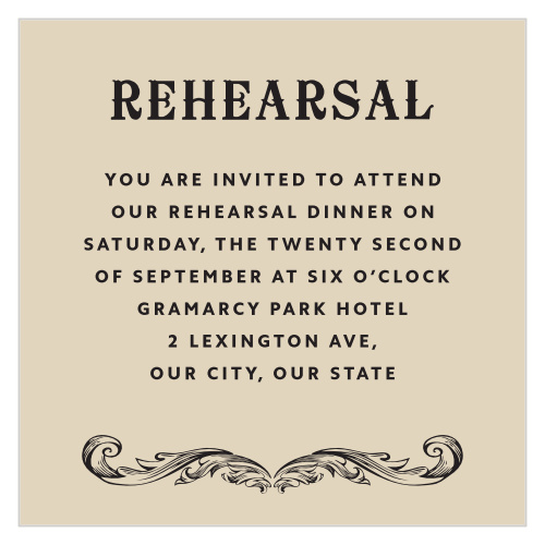 Victorian Type Rehearsal Cards