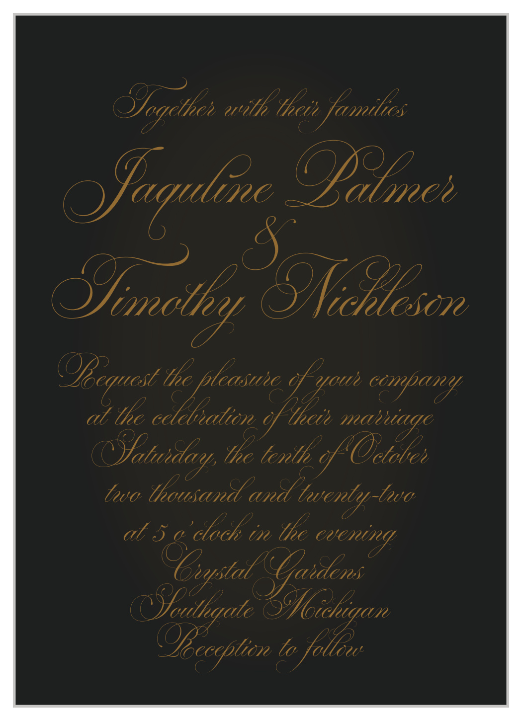 Vintage Dracula Wedding Invitations