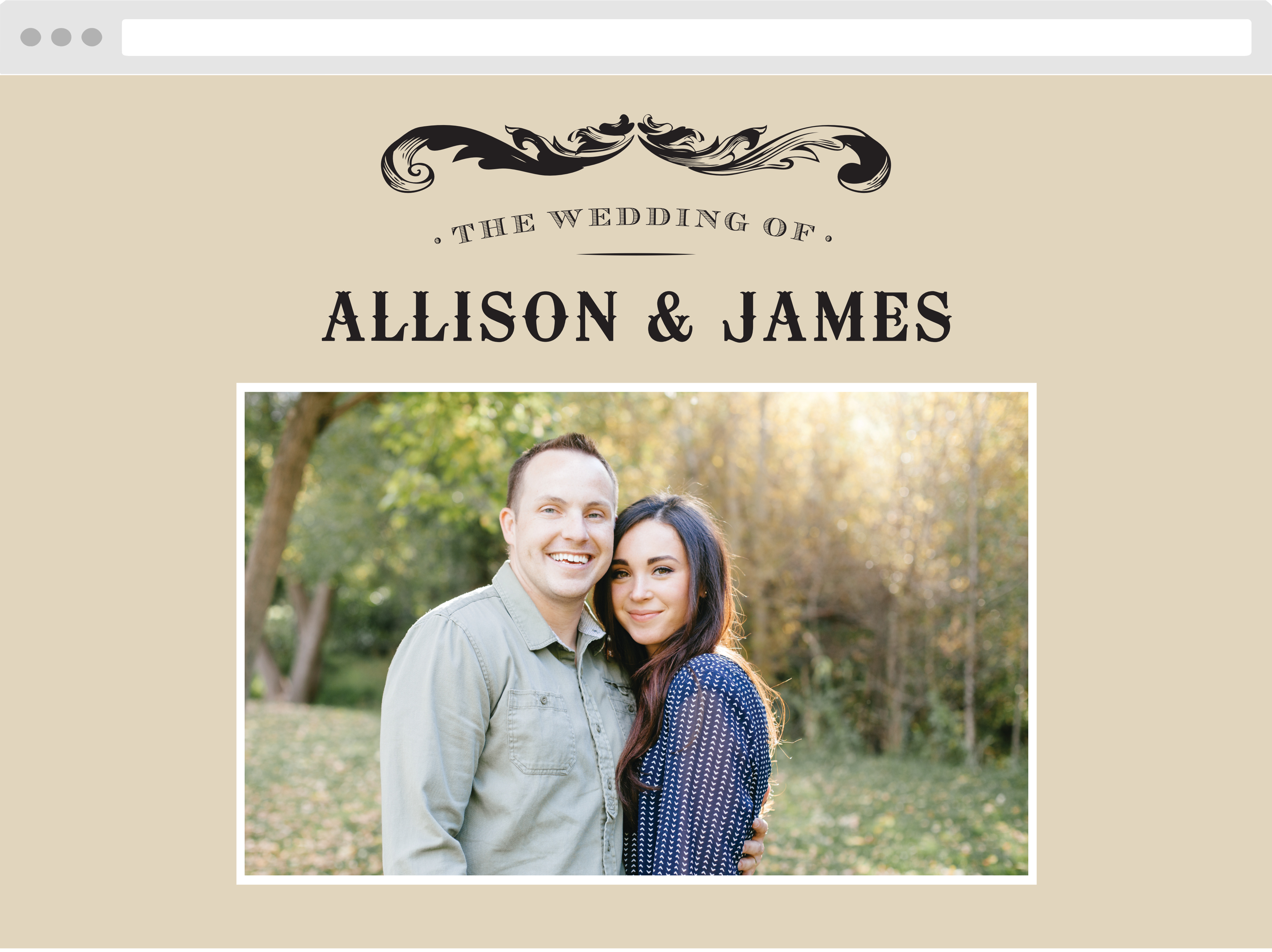 Victorian Type Wedding Website