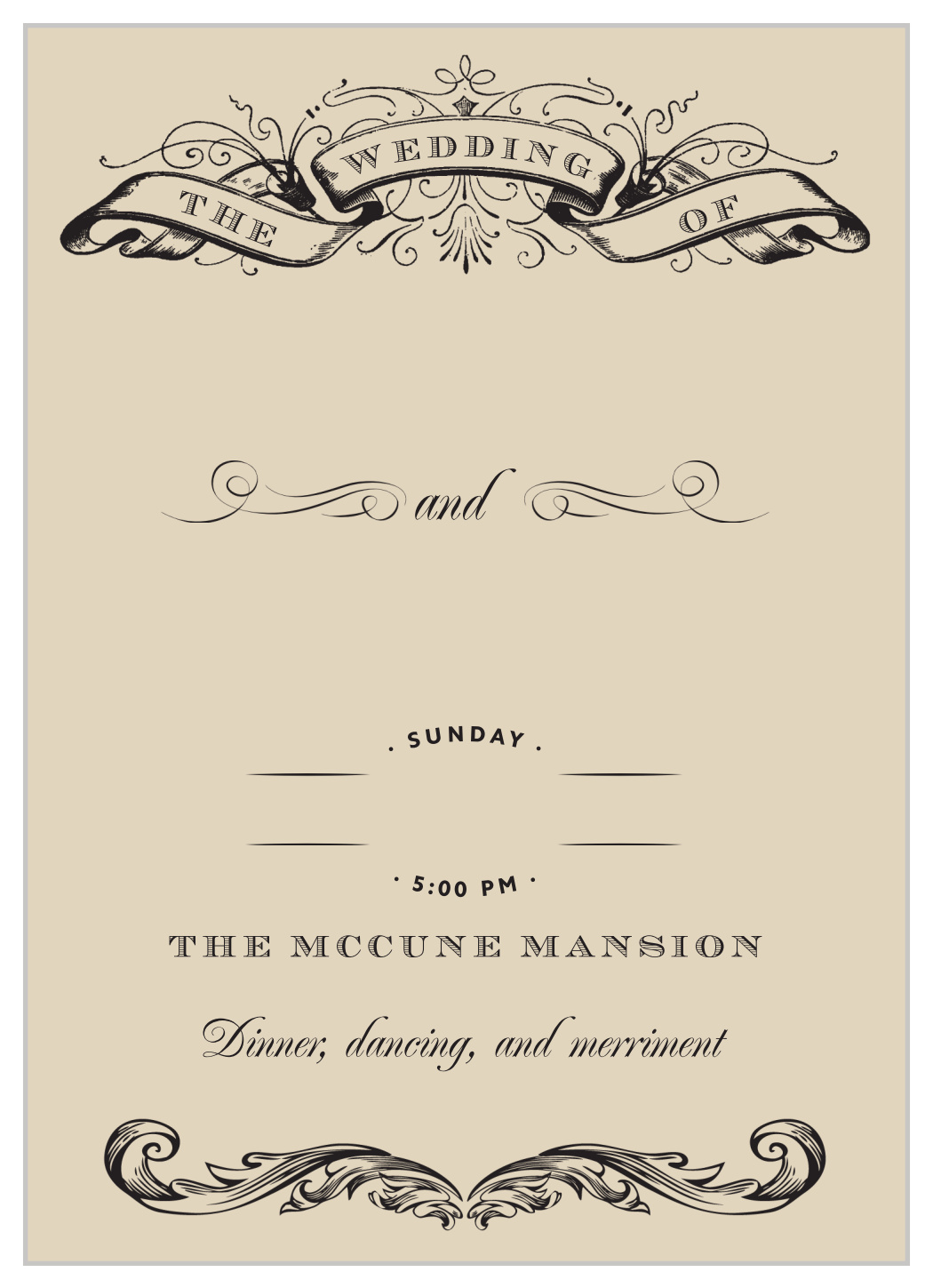 Victorian Type Wedding Invitations