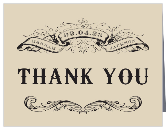 Victorian Type Wedding Thank You Cards