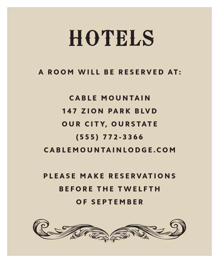 Victorian Type Accommodation Cards