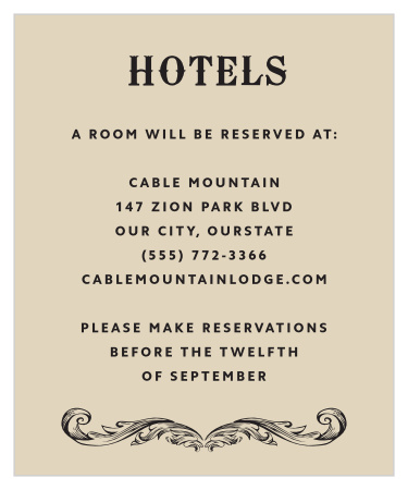 Victorian Type Accommodation Cards