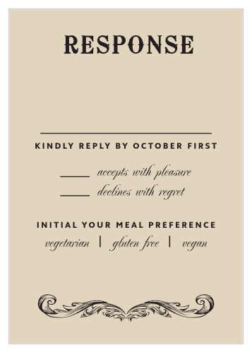 Victorian Type Response Cards