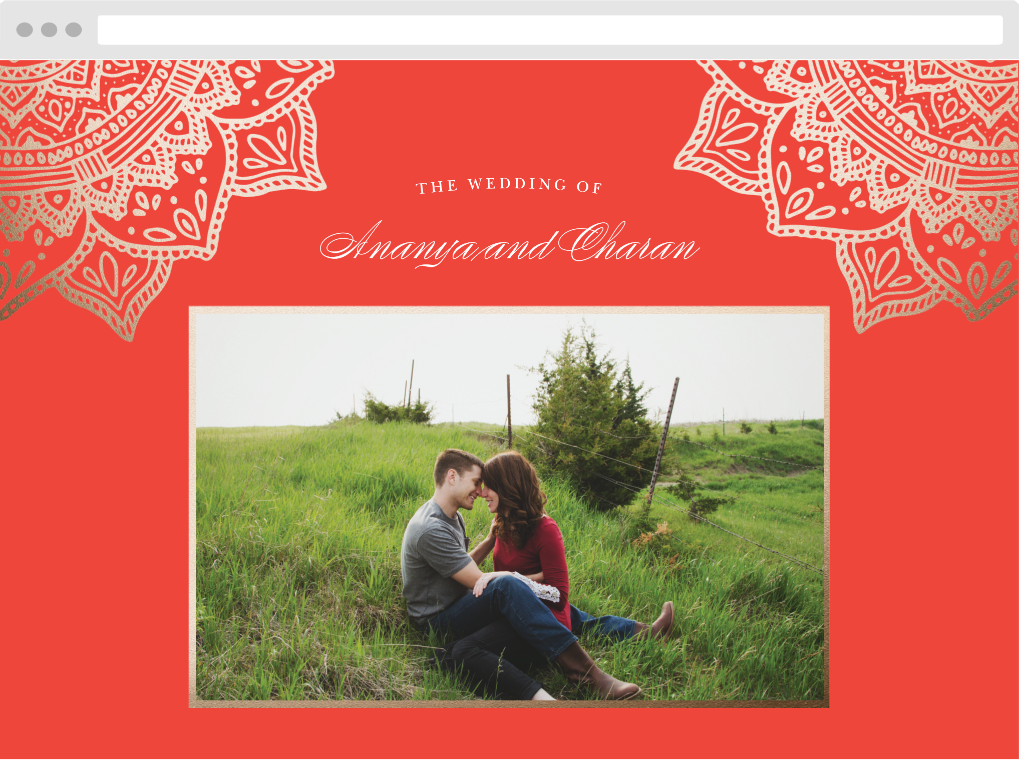 Indian Mandala Wedding Website