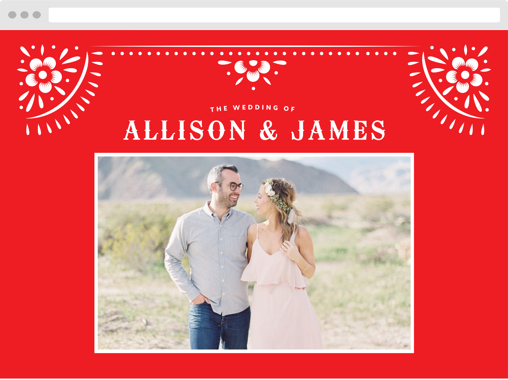 Papel Party Wedding Website