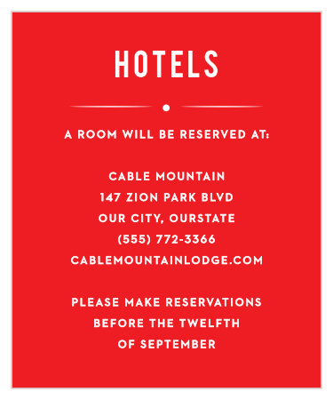 Papel Party Accommodation Cards