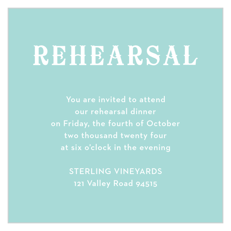 Papel Confetti Rehearsal Cards