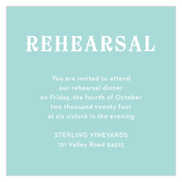 Papel Confetti Rehearsal Cards