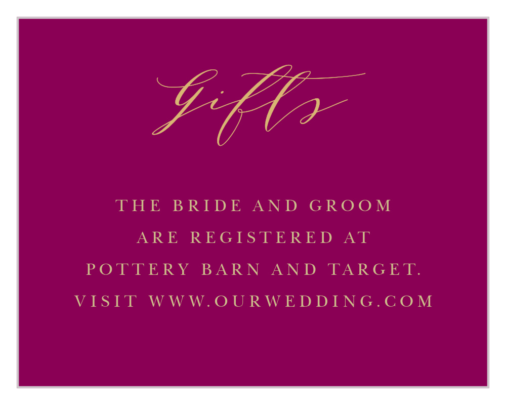 Indian Henna Registry Cards