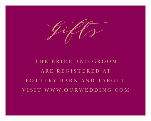 Indian Henna Registry Cards