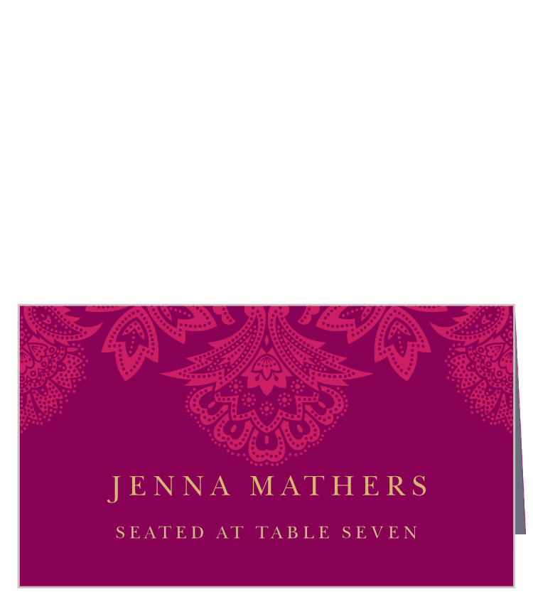 Indian Henna Place Cards