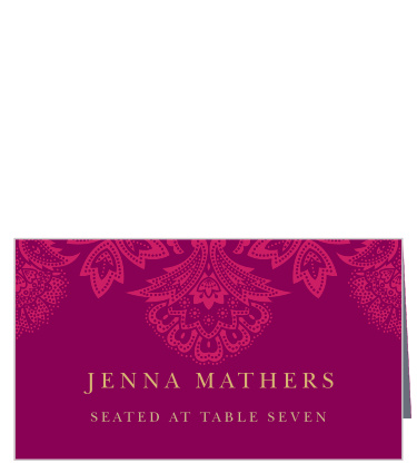 Indian Henna Place Cards