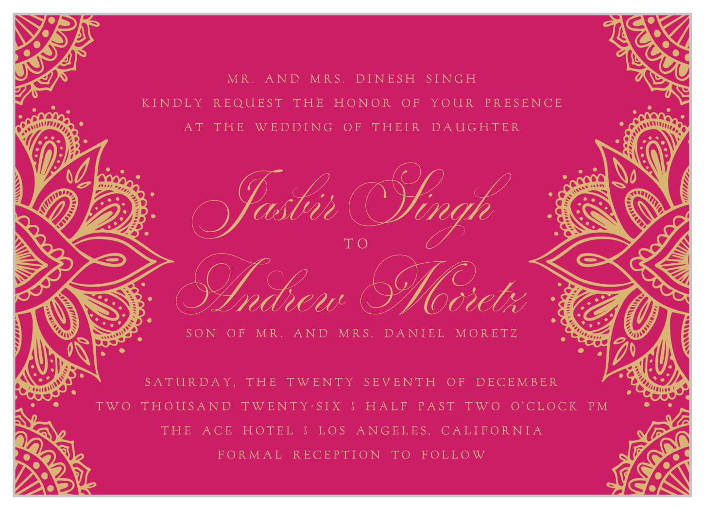 Hindu Celebration Wedding Invitations