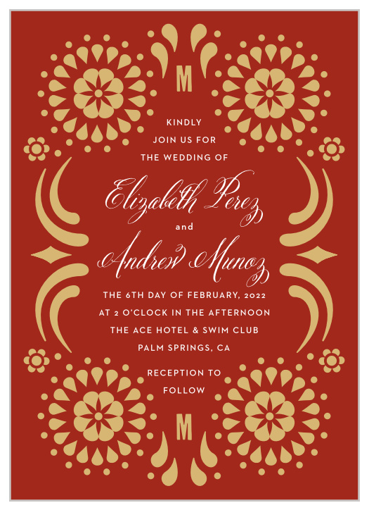 Spanish Garden Wedding Invitations