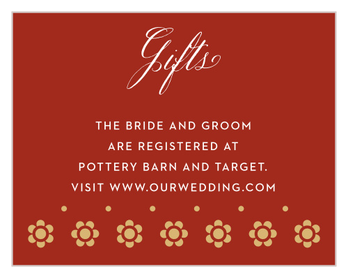 Spanish Garden Registry Cards