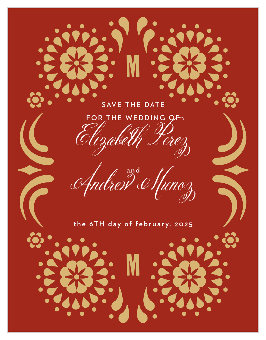 Spanish Garden Save the Date Magnets