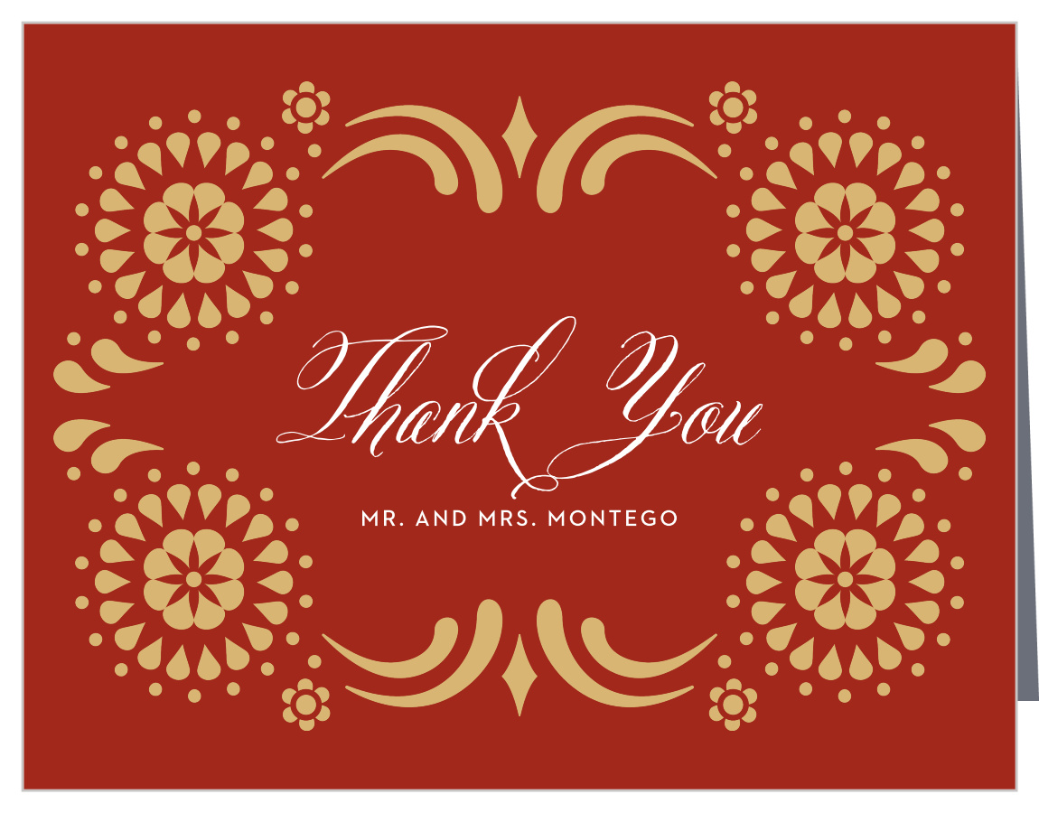 Spanish Garden Wedding Thank You Cards