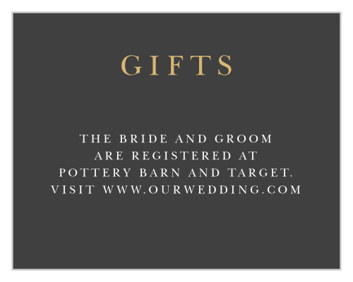 Dark Monogram Registry Cards