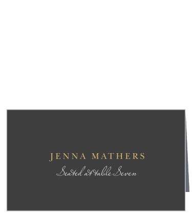 Dark Monogram Place Cards