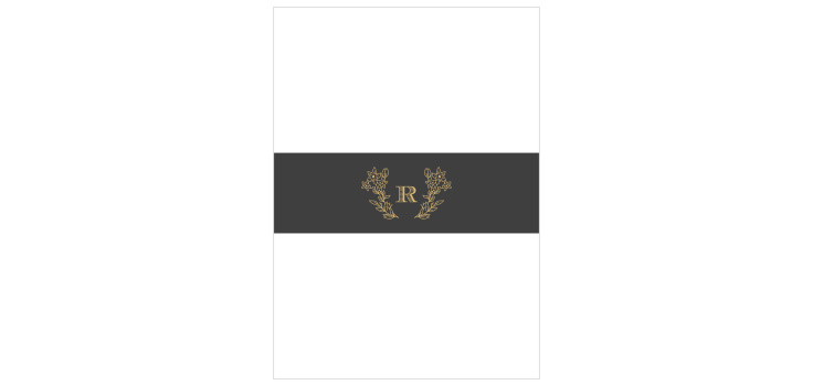 Dark Monogram Wedding Belly Bands