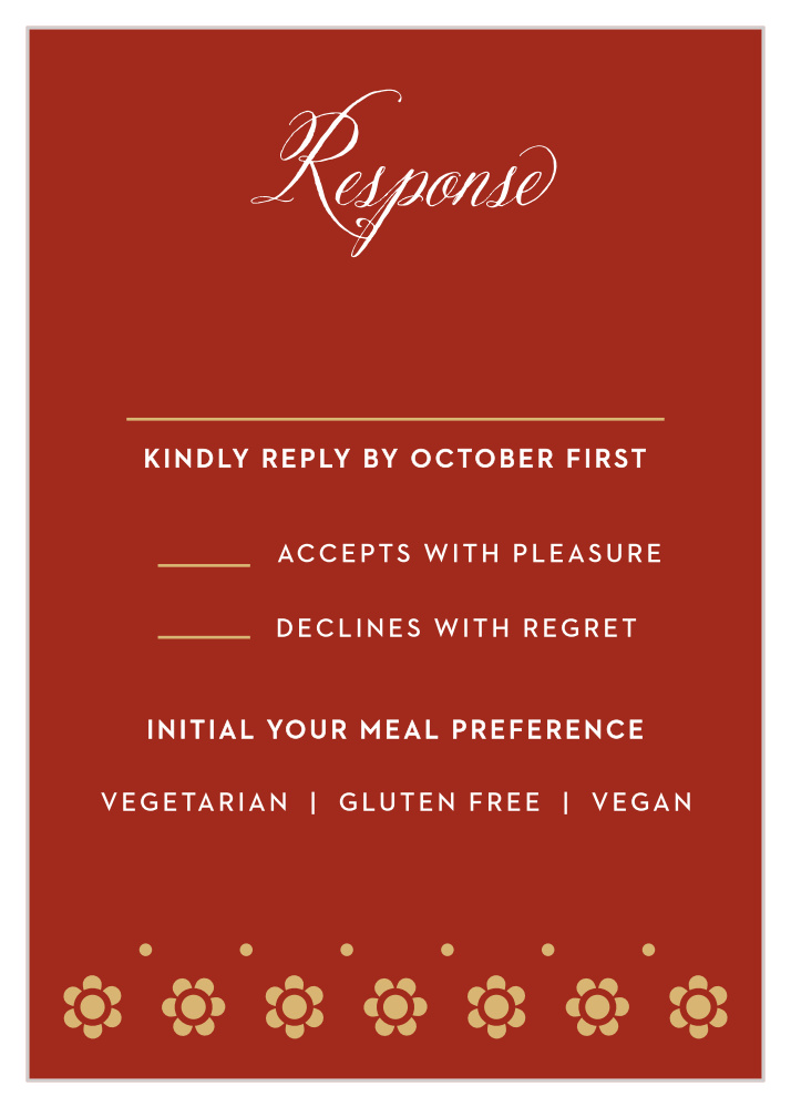 Spanish Garden Response Cards