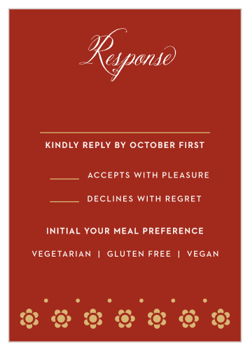Spanish Garden Response Cards