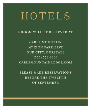 Emerald Border Accommodation Cards