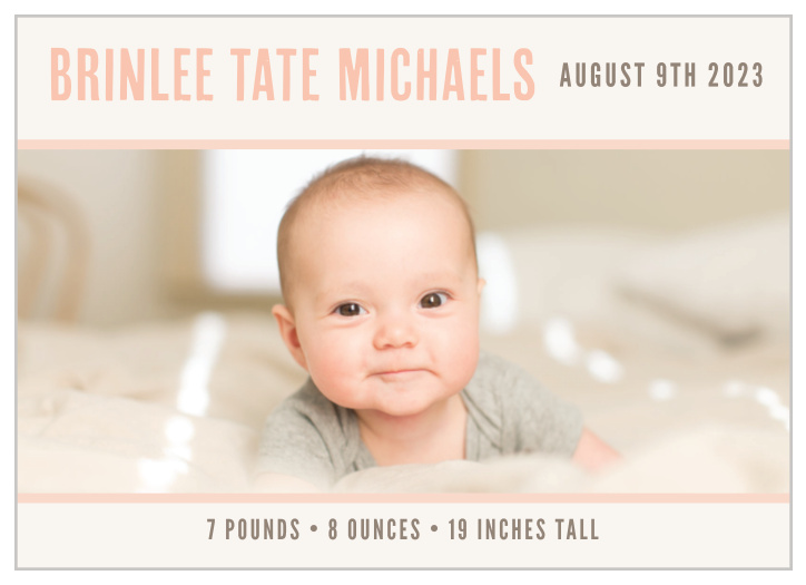 Introduce your bundle of joy to family and friends with our Stunning Elegance Birth Announcements. 