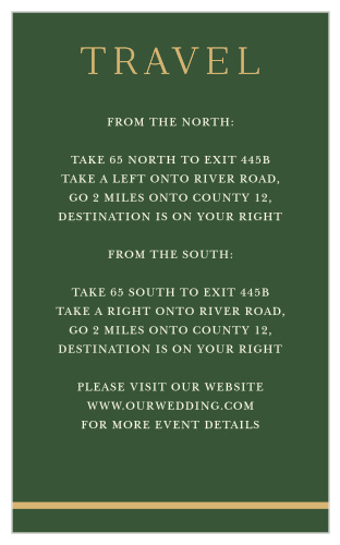 Emerald Border Direction Cards