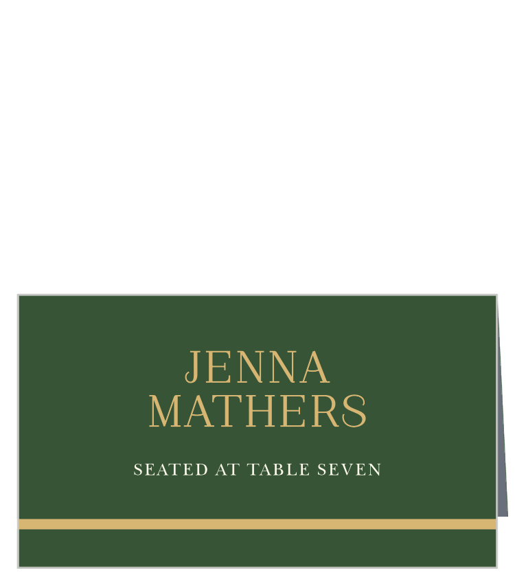 Emerald Border Place Cards