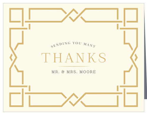Emerald Border Wedding Thank You Cards
