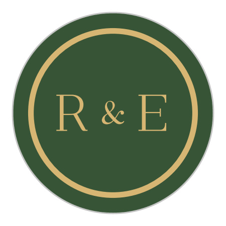 Emerald Border Wedding Stickers