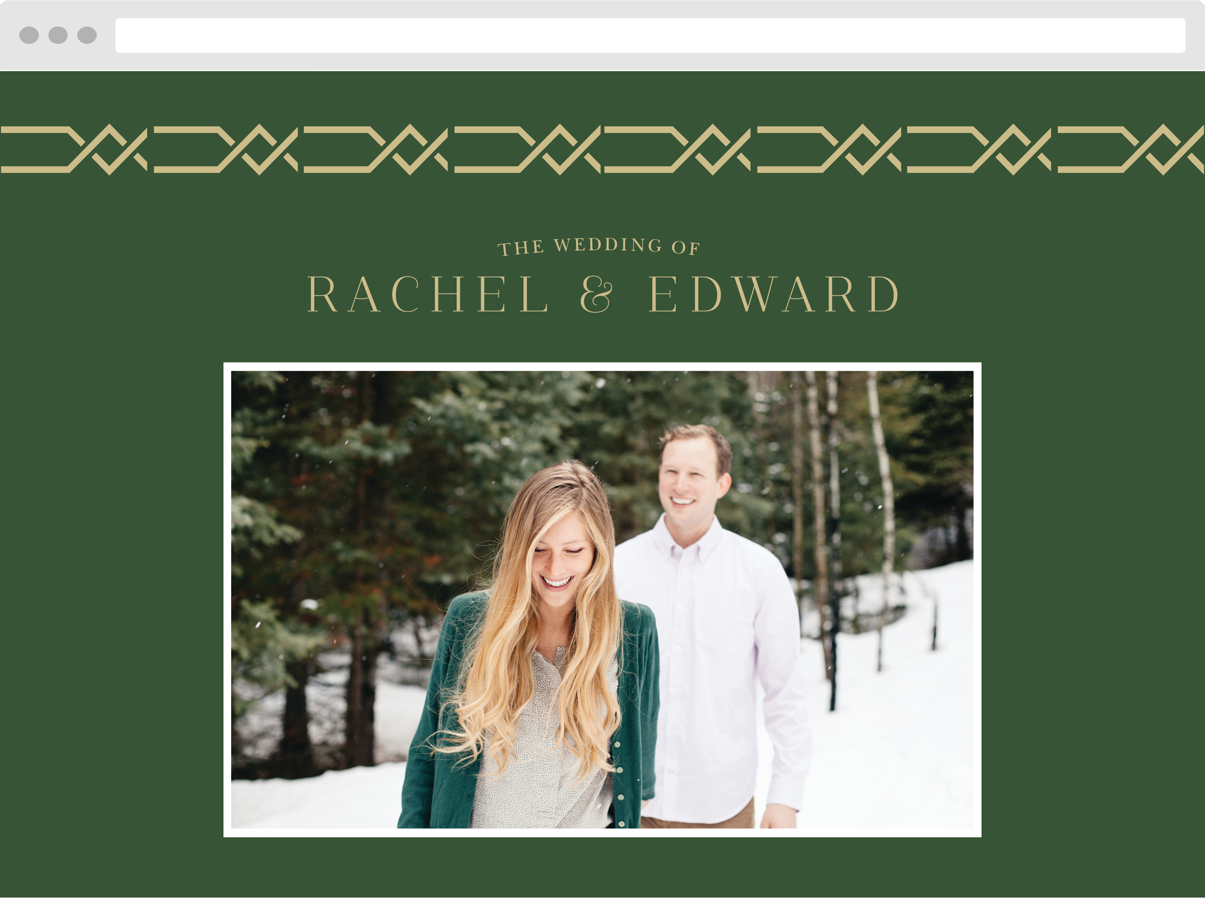 Emerald Border Wedding Website