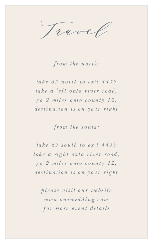 Woodland Monogram Direction Cards
