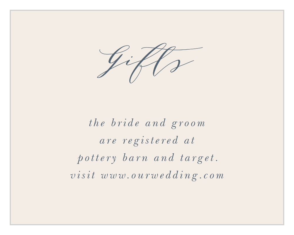 Woodland Monogram Registry Cards
