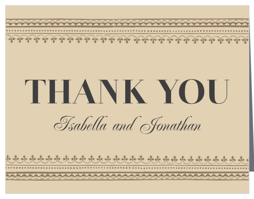 Vintage Admission Wedding Thank You Cards