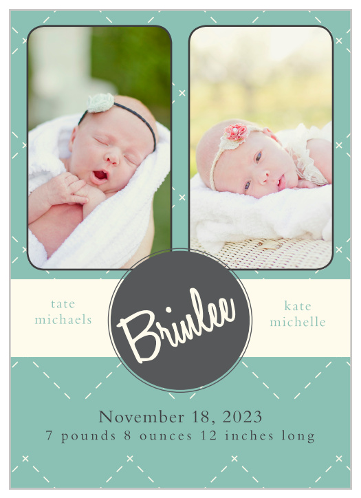 The Tennyson is one of our most trendy and stylish baby announcements yet. 