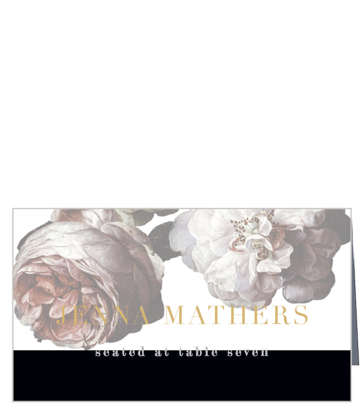 Moody Florals Place Cards