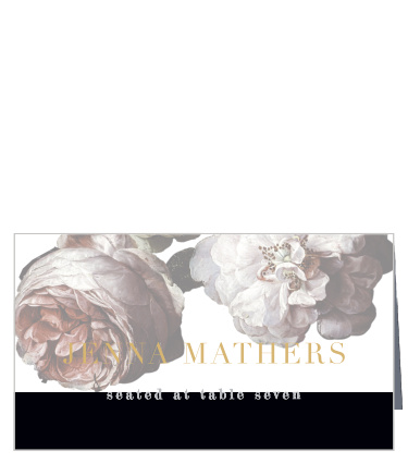 Moody Florals Place Cards