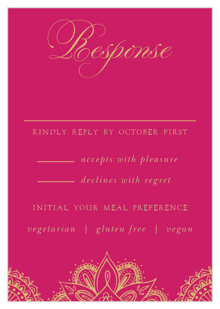 Hindu Celebration Response Cards