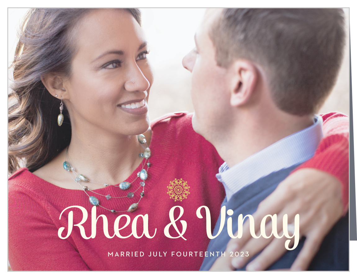 Indian Sunset Wedding Thank You Cards