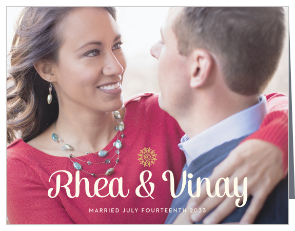 Indian Sunset Wedding Thank You Cards