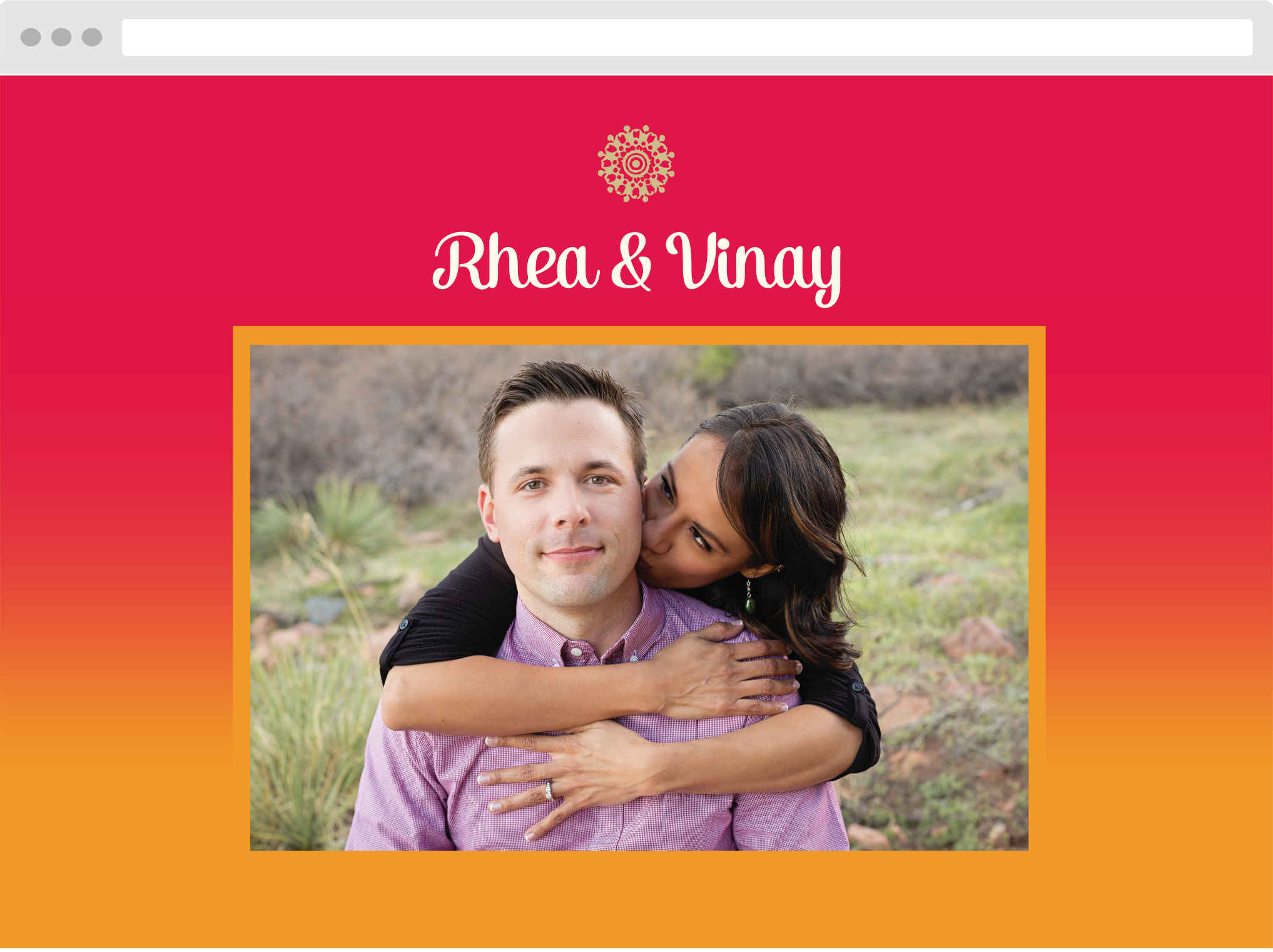 Indian Sunset Wedding Website