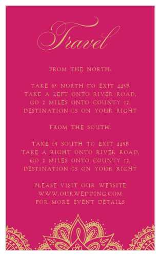 Hindu Celebration Direction Cards