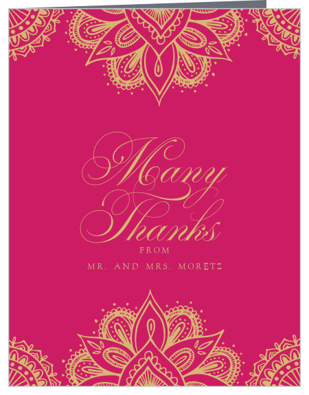 Hindu Celebration Wedding Thank You Cards
